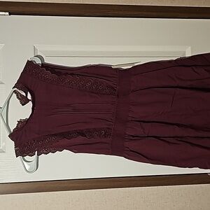 Burgundy Sleeveless Dress